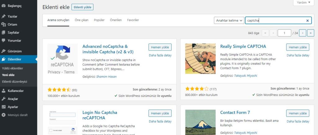 Wordpress Eklenti Yükleme Nasıl Yapılır WP-ADMIN