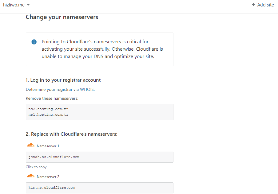 Wordpress Cloudflare Ayarları Nasıl Yapılır - Cloudflare Namerserver Degiştir
