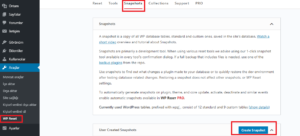 Wordpress Site Sıfırlama Snapshot